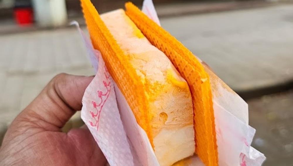 Mango Ice Cream Sandwich at K. Rustom Ice Cream 